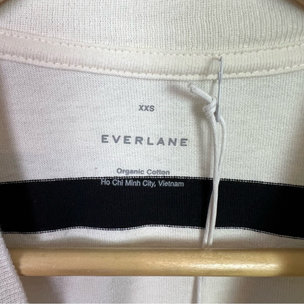Everlane The Premium Weight Relaxed Striped Tee Shirt Women Organic Cotton New - Picture 5 of 8
